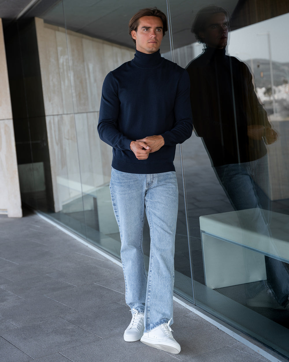 SW 06 Tailored Turtleneck Blueberry