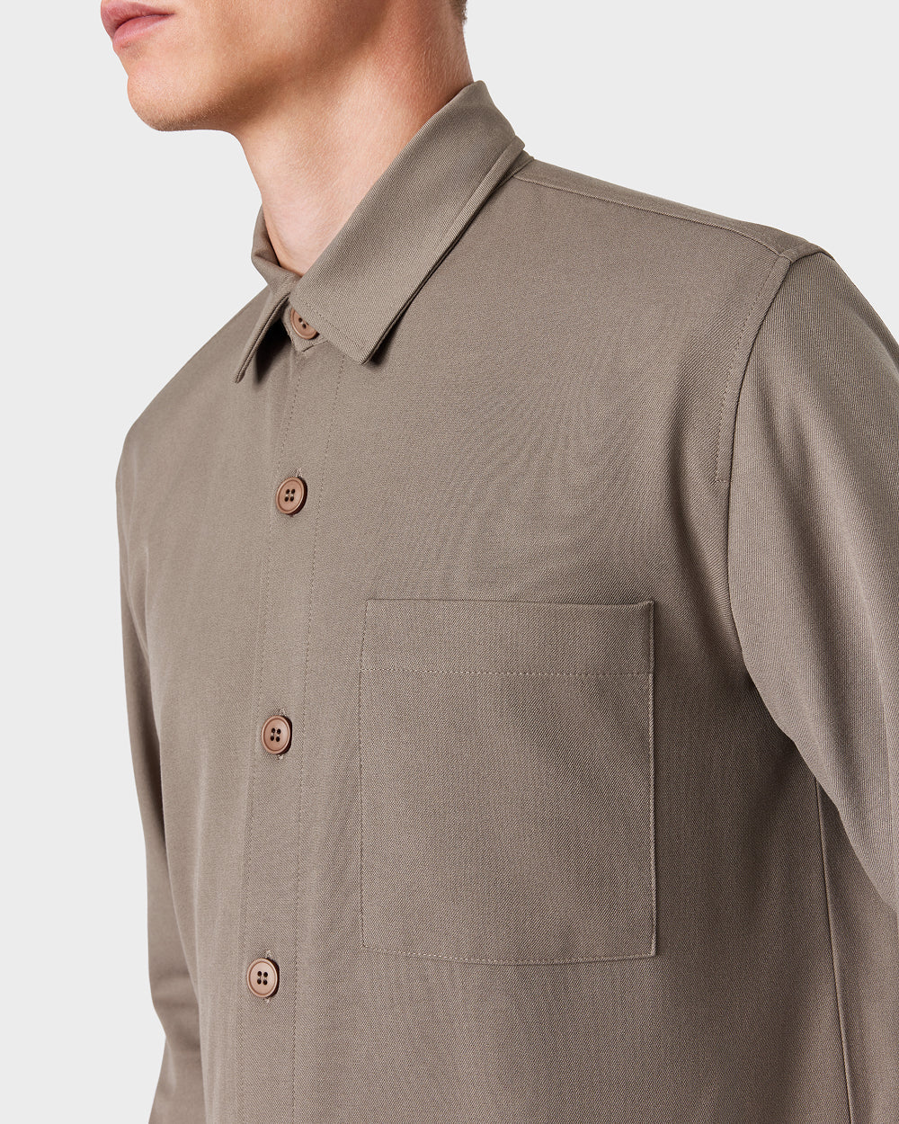 OS 01 Essence Desert Taupe overshirt - ETQ Amsterdam