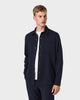 OS 01 Essence Blueberry – overshirt in blue stretch twill, photo 2