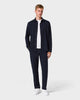 Essence Suit 01 Blueberry - TP 01 trouser and OS 01 overshirt worn together - ETQ Amsterdam