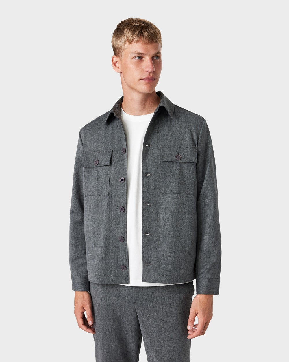 OS 02 Essence 2.0 Ash Grey – overshirt in grey, photo 1