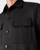 OS 02 Essence 2.0 Black – overshirt in black, detail