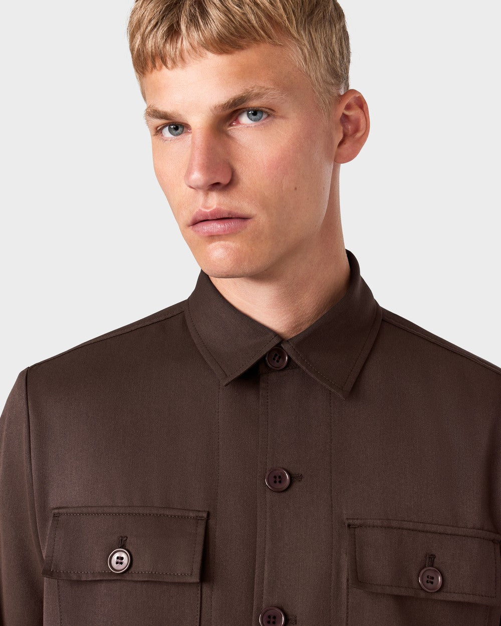 OS 02 Essence 2.0 Chocolate – overshirt in brown, photo 7
