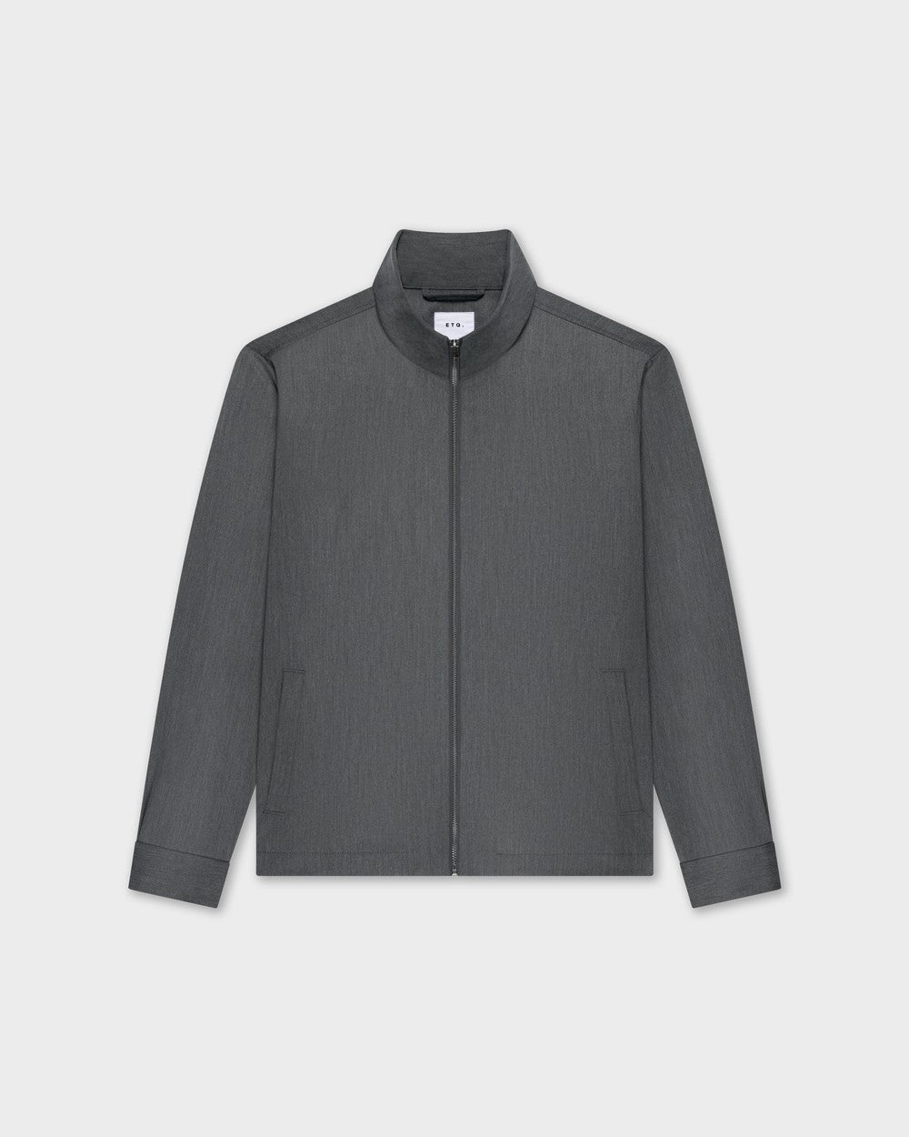 OS 02 Essence Zipped Ash Grey – zip overshirt in grey, photo packshot