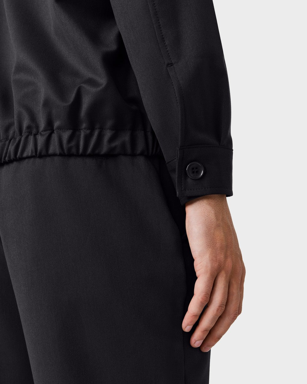 OS 02 Essence Zipped Black – zip overshirt in black, photo 6