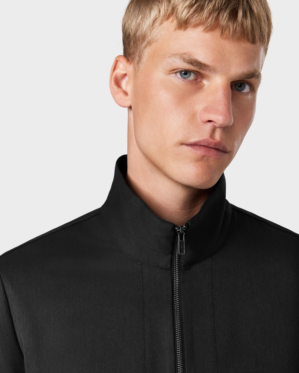 OS 02 Essence Zipped Black – zip overshirt in black, photo 7