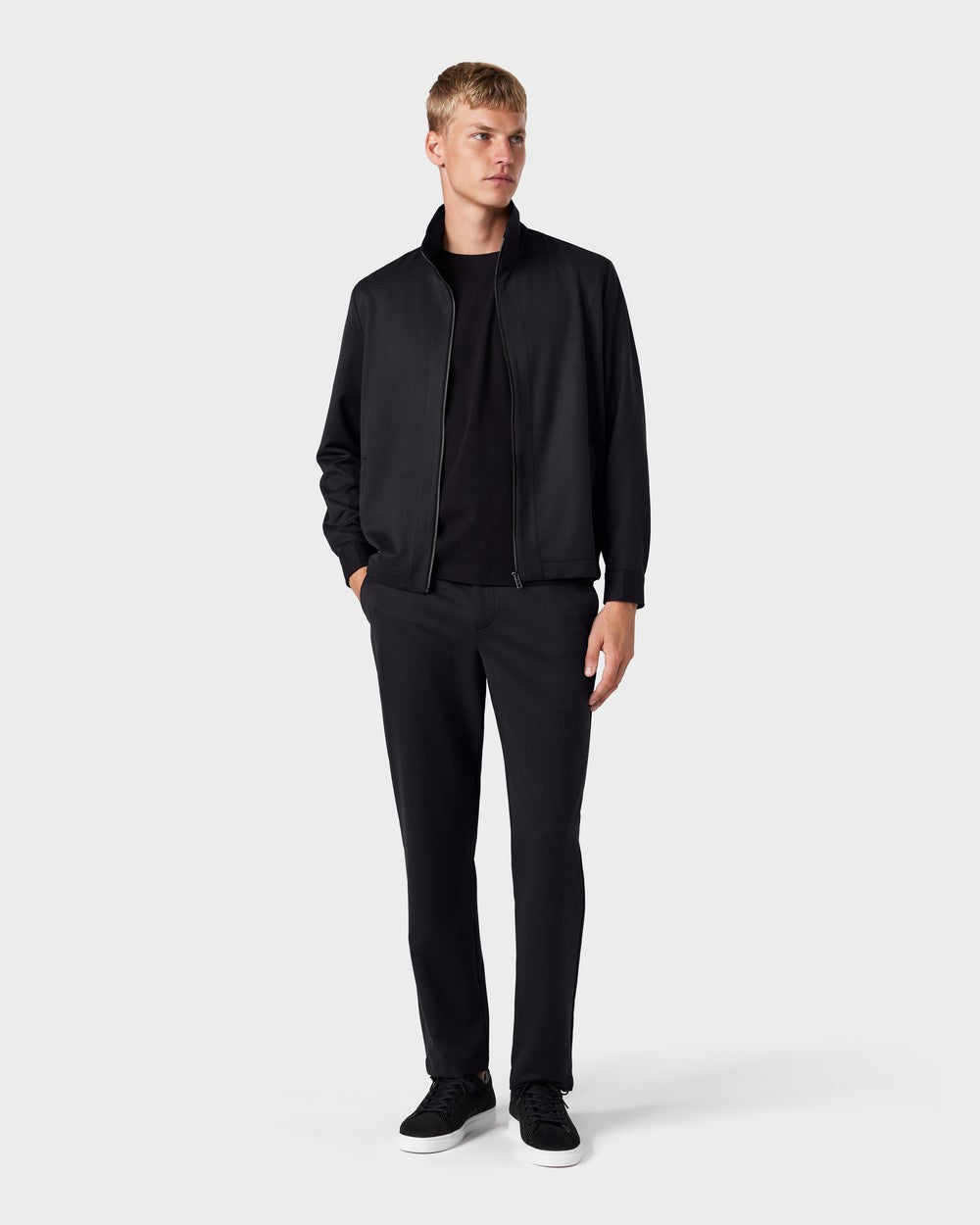 OS 02 Essence Zipped Black – zip overshirt in black, photo 8
