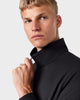 OS 02 Essence Zipped Black – zip overshirt in black, photo extra