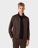 OS 02 Essence Zipped Chocolate – zip overshirt in brown, photo 1