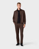 OS 02 Essence Zipped Chocolate – zip overshirt in brown, photo 8