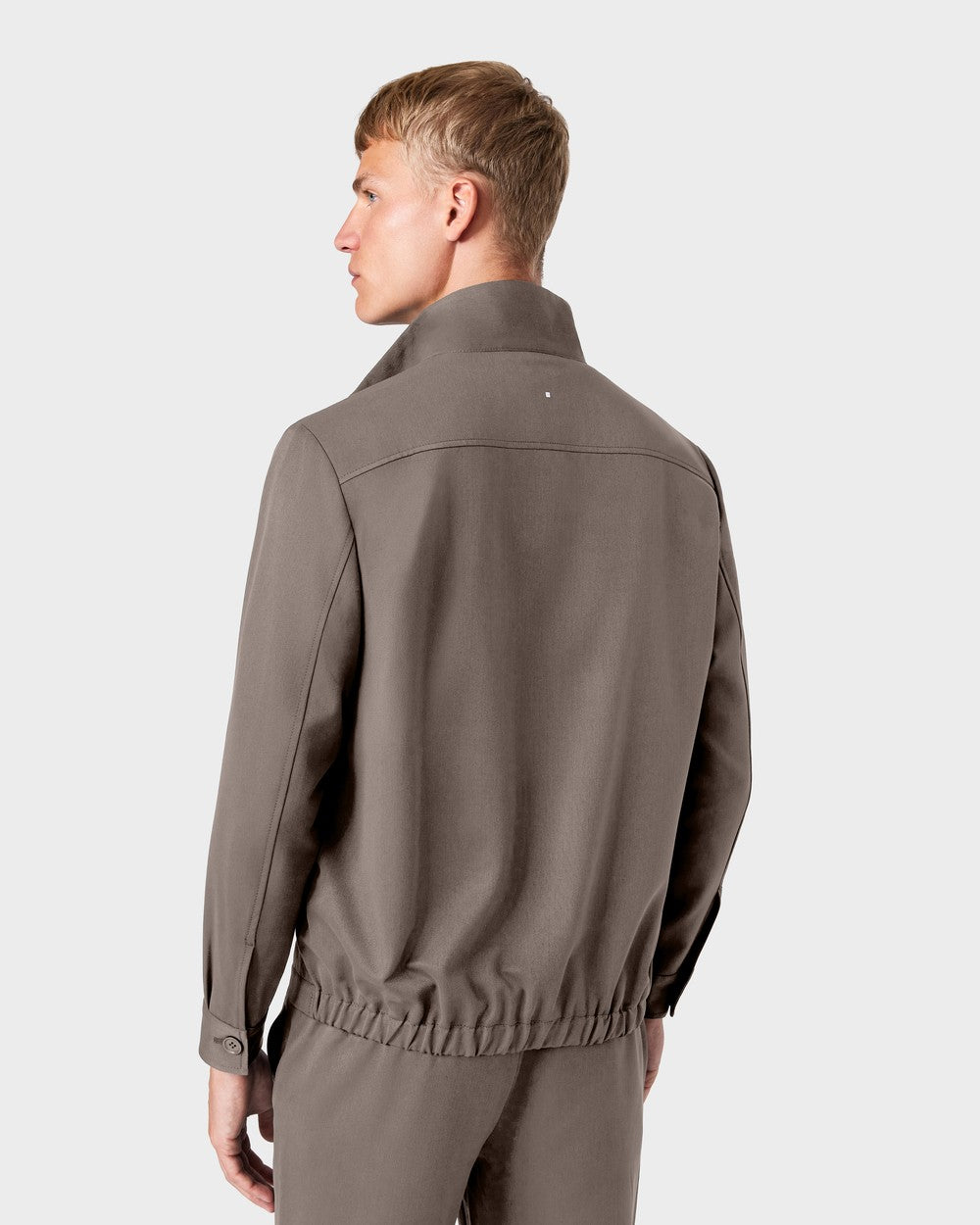 OS 02 Essence Zipped Desert Taupe – zip overshirt in taupe, photo 2
