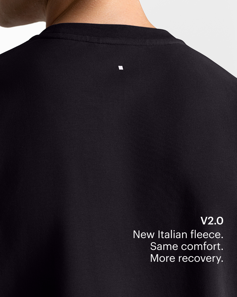 TS 01 Essence Oversized Heavyweight Black 2.0 – t-shirt in black stretch cotton, photo 6