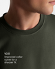 TS 01 Essence Regular Heavyweight Forest Green 2.0 – t-shirt in green stretch cotton, photo 4