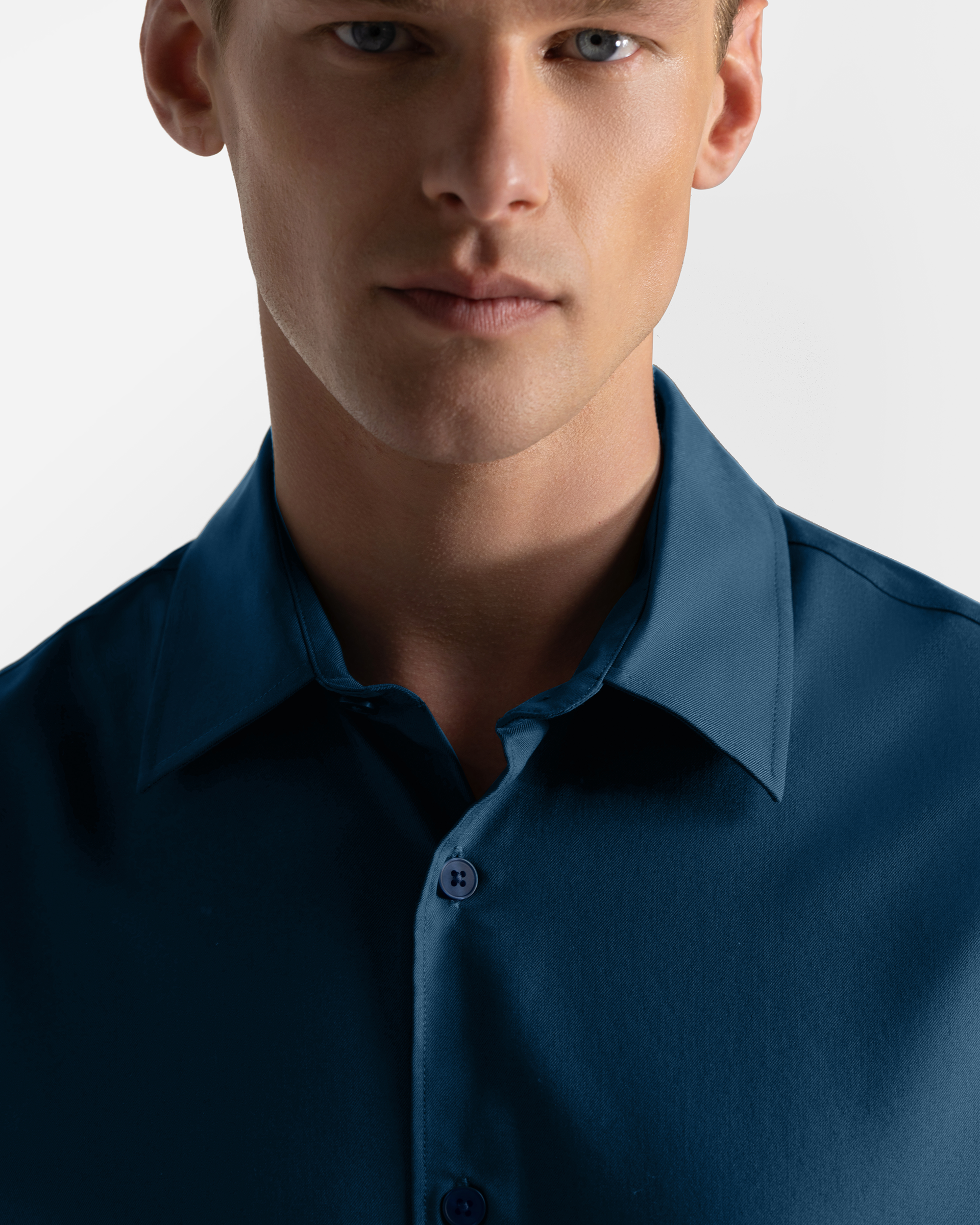 SH 01 Essence Blueberry – shirt in blue non-iron twill, photo 5