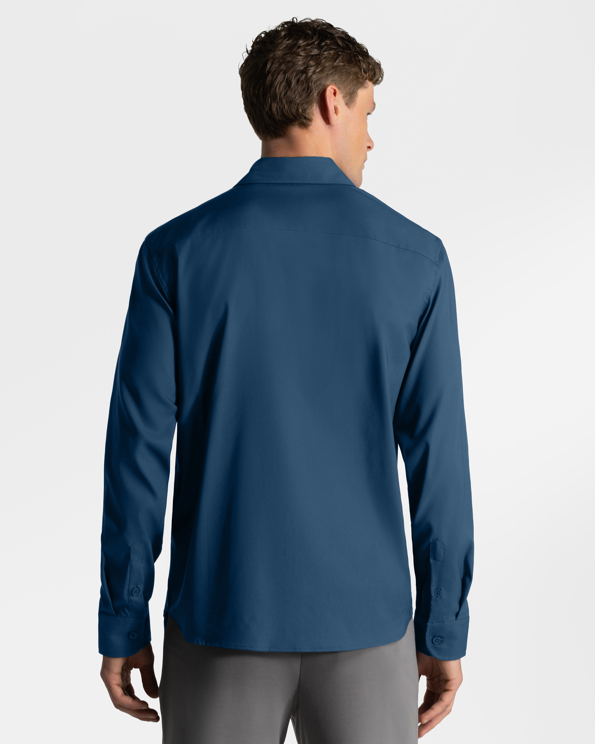 SH 01 Essence Blueberry – shirt in blue non-iron twill, photo 7