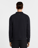SW 02 Essence Half Zip Black – half zip sweatshirt in black cotton fleece, back view