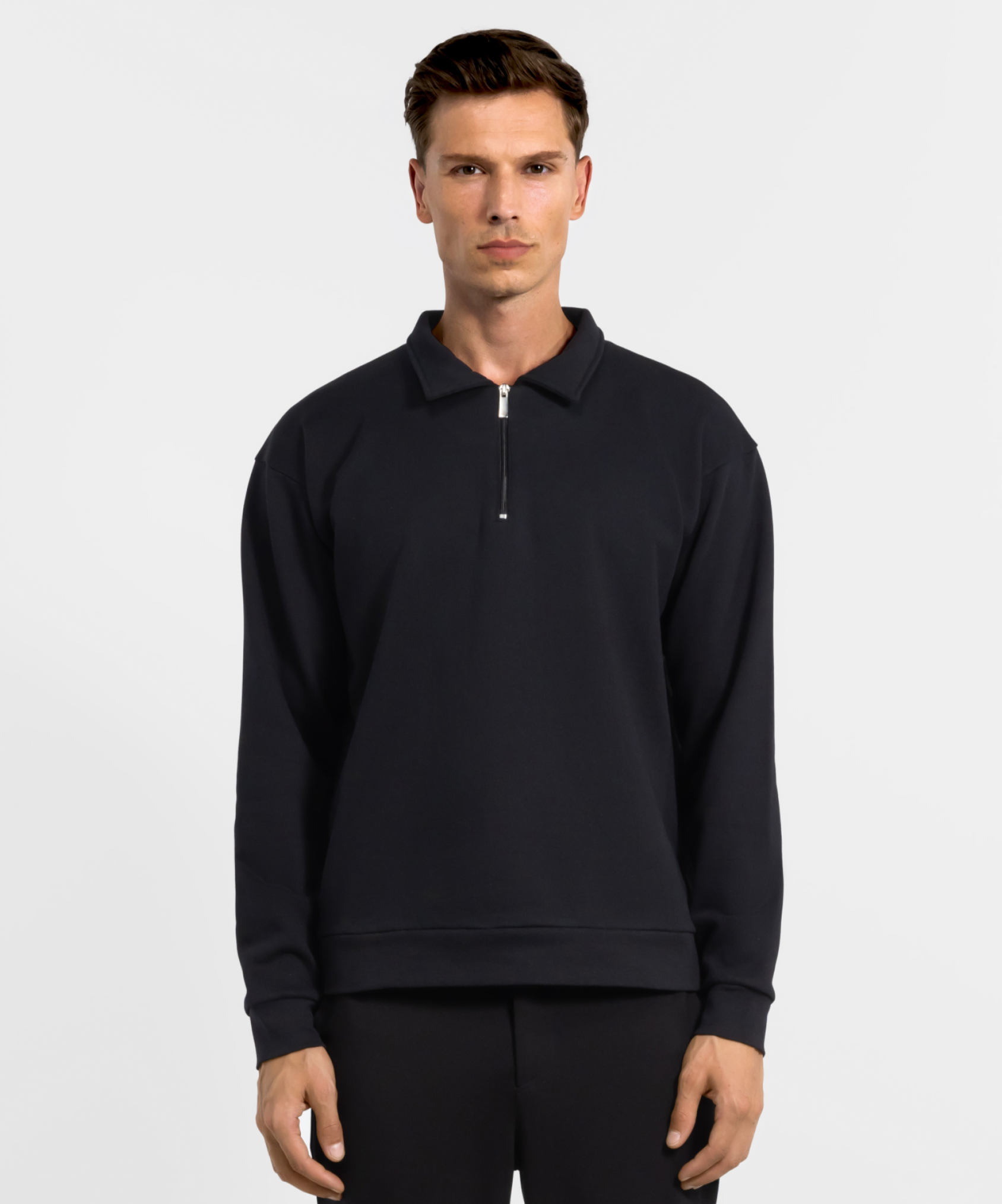 トップス ENOF / zip shirt black 02 ENOF zip shirt ブラック 02
