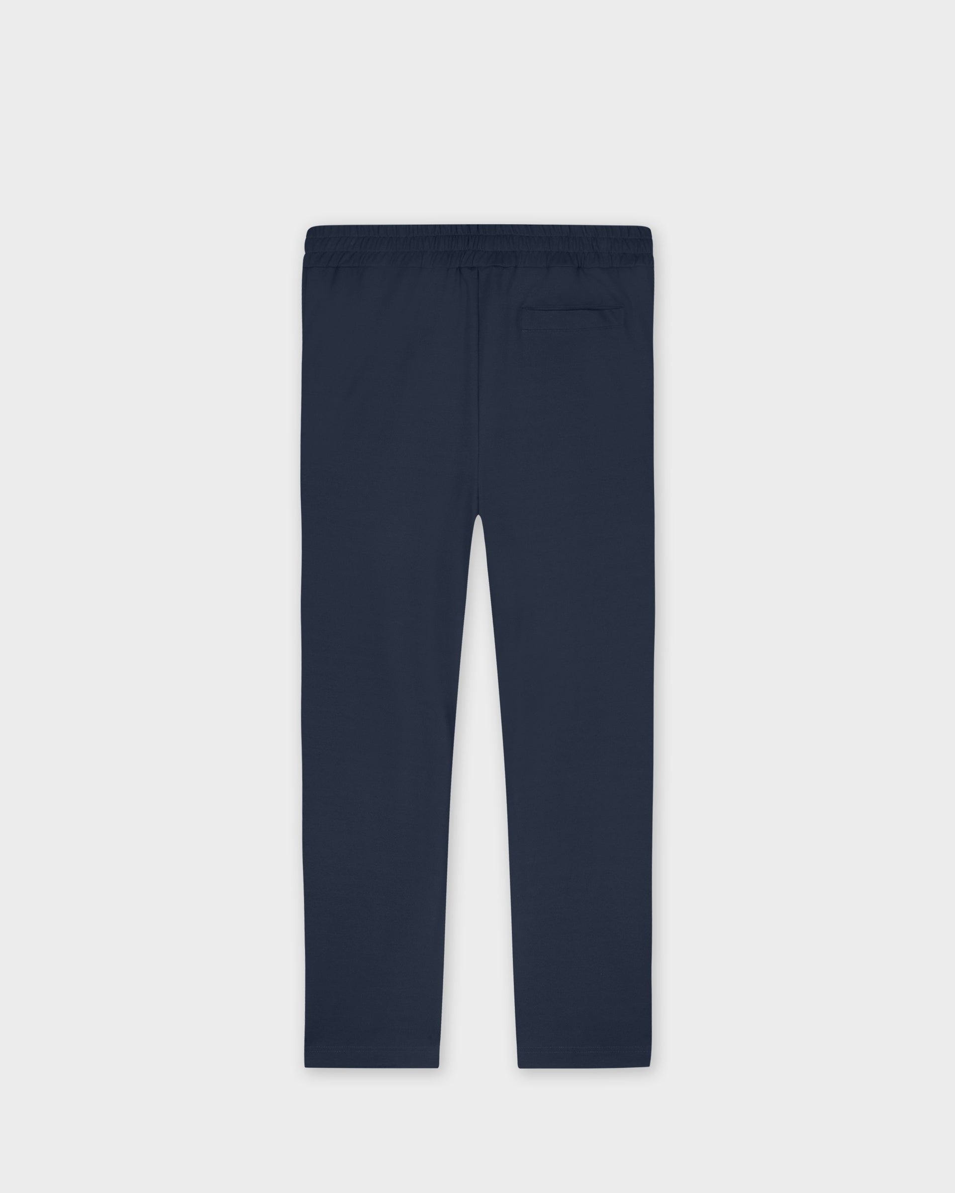 TP 01 Essence Straight Blueberry 2.0 – trousers in blue Punto di Roma stretch, back view