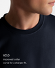 TS 01 Essence Regular Heavyweight Blueberry 2.0 – t-shirt in blue stretch cotton, photo 4