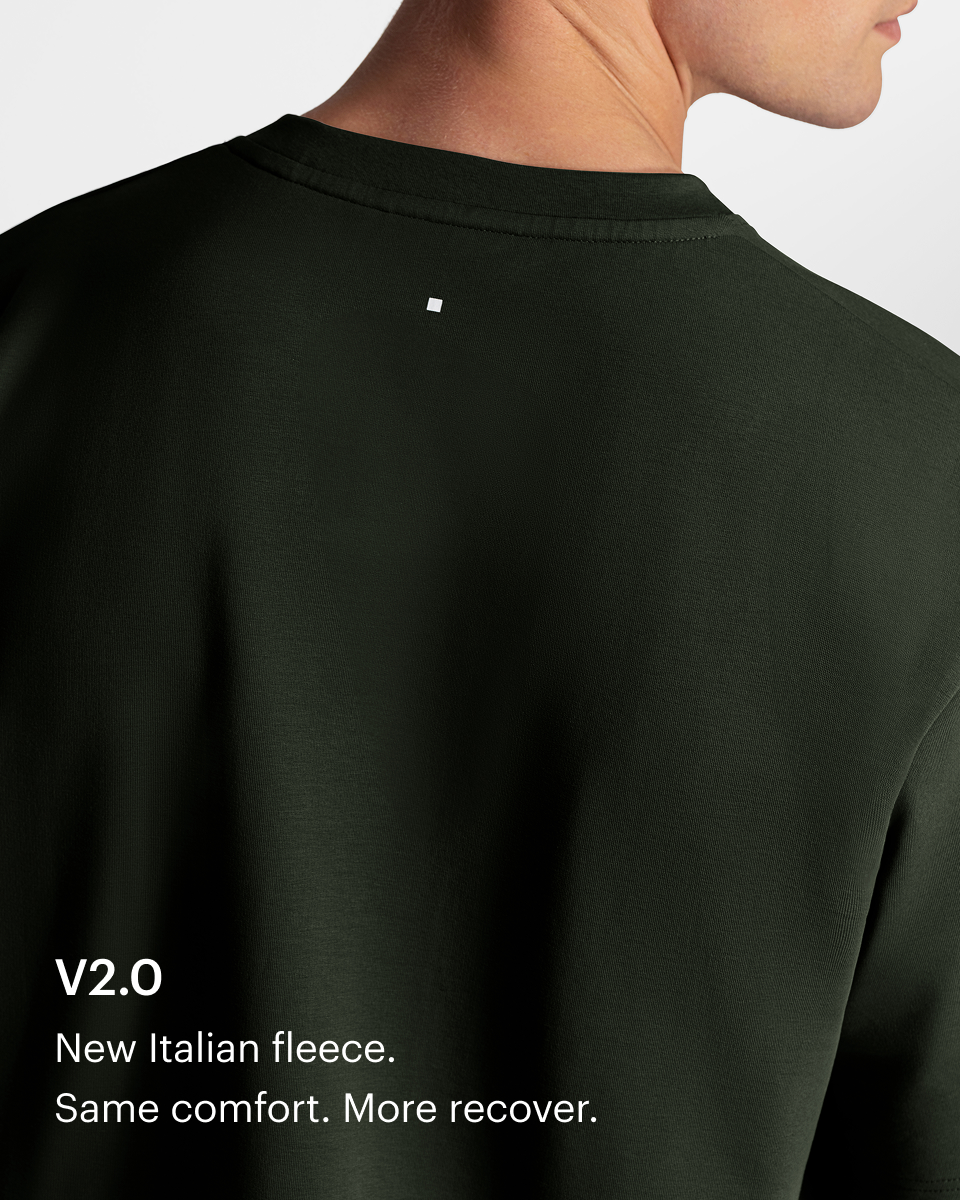 TS 01 Essence Oversized Heavyweight Forest Green 2.0 – t-shirt in green stretch cotton, photo 7