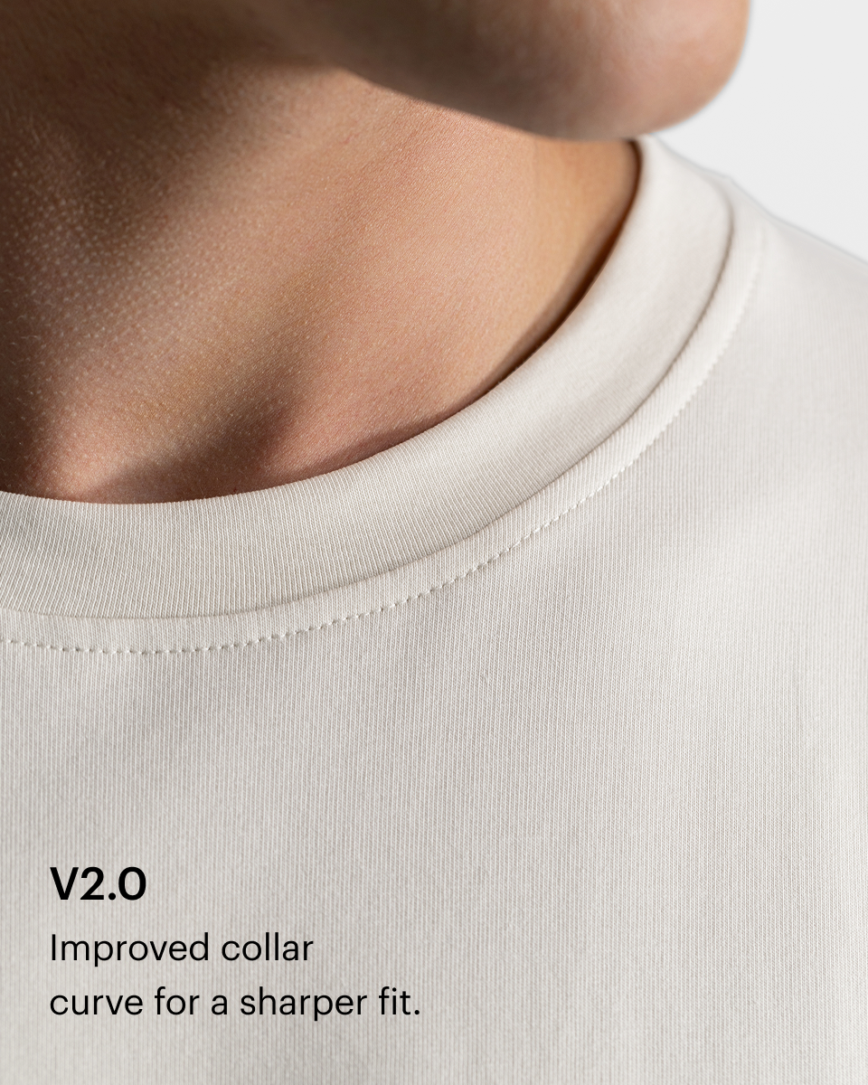 TS 01 Essence Regular Heavyweight Off White 2.0 – t-shirt in white stretch cotton, photo 6