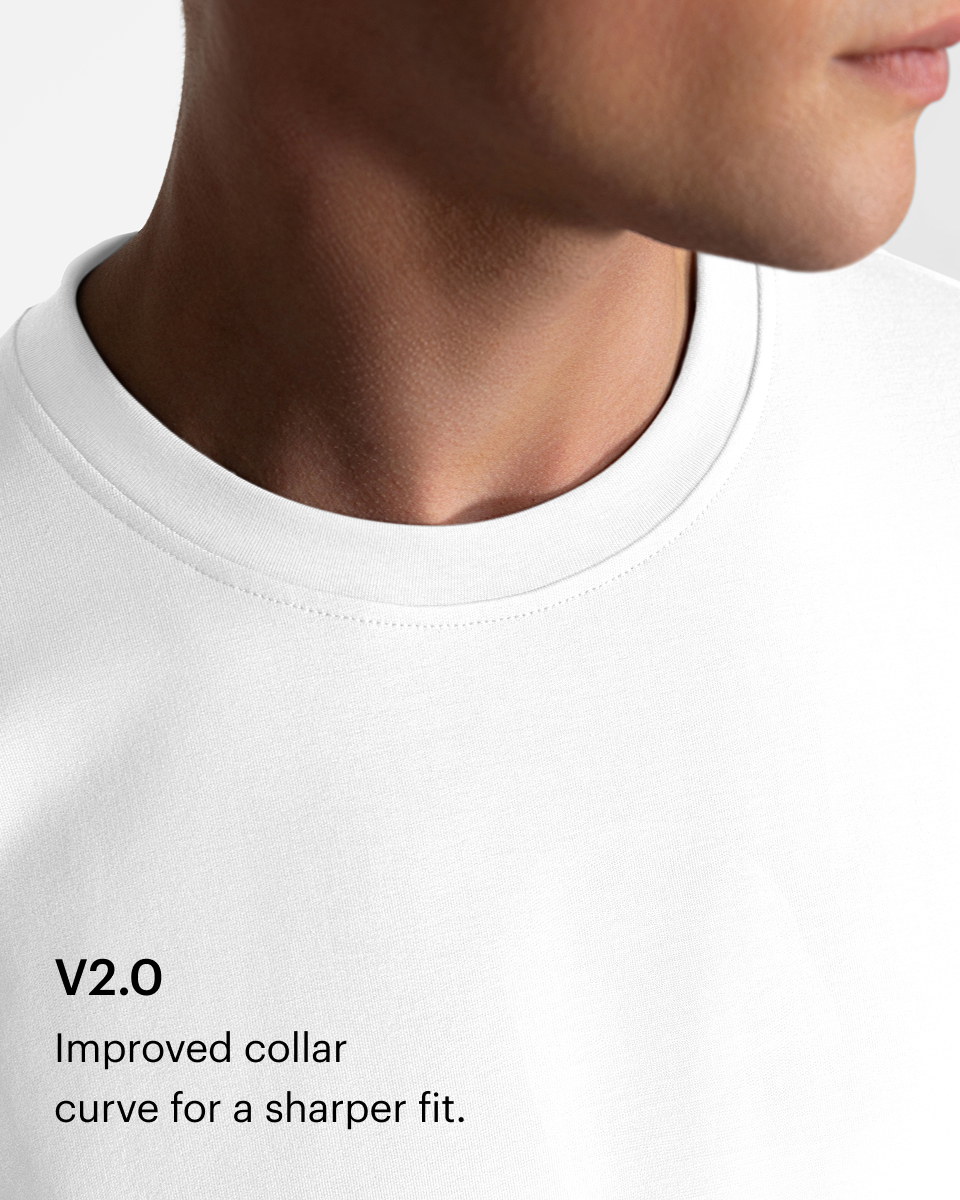TS 01 Essence Regular Heavyweight White 2.0 – t-shirt in white stretch cotton, photo 6