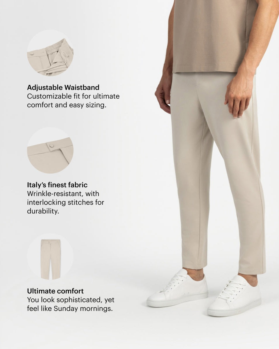 TP 01 Essence Slim Sand 2.0 – trousers in beige Punto di Roma stretch, photo 8