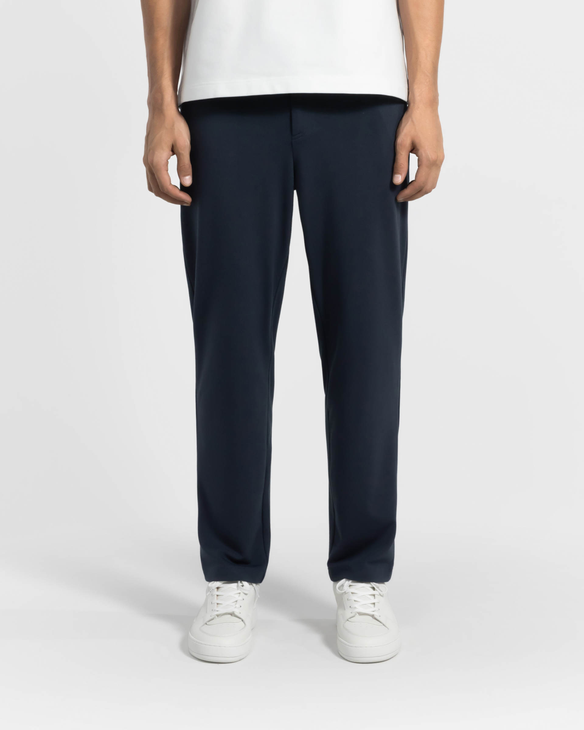 TP 01 Essence Straight Blueberry 2.0 – trousers in blue Punto di Roma stretch, photo 2