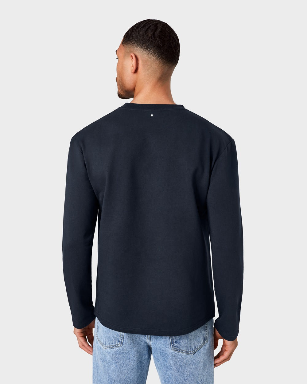 TS 03 Essence Long Sleeve Blueberry 2.0 – long sleeve t-shirt in blue stretch cotton, photo 9