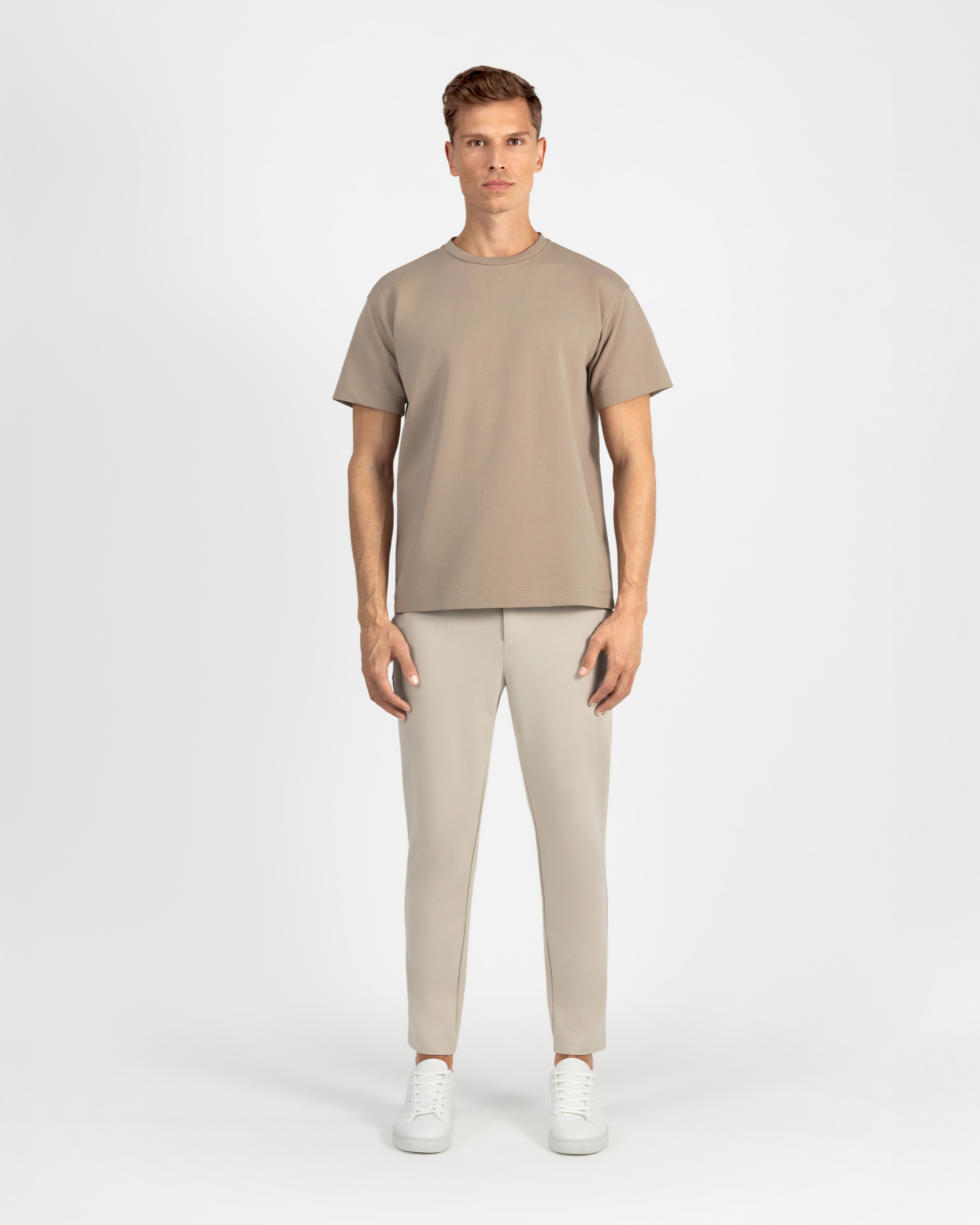 TP 01 Essence Slim Sand 2.0 – trousers in beige Punto di Roma stretch, photo 7