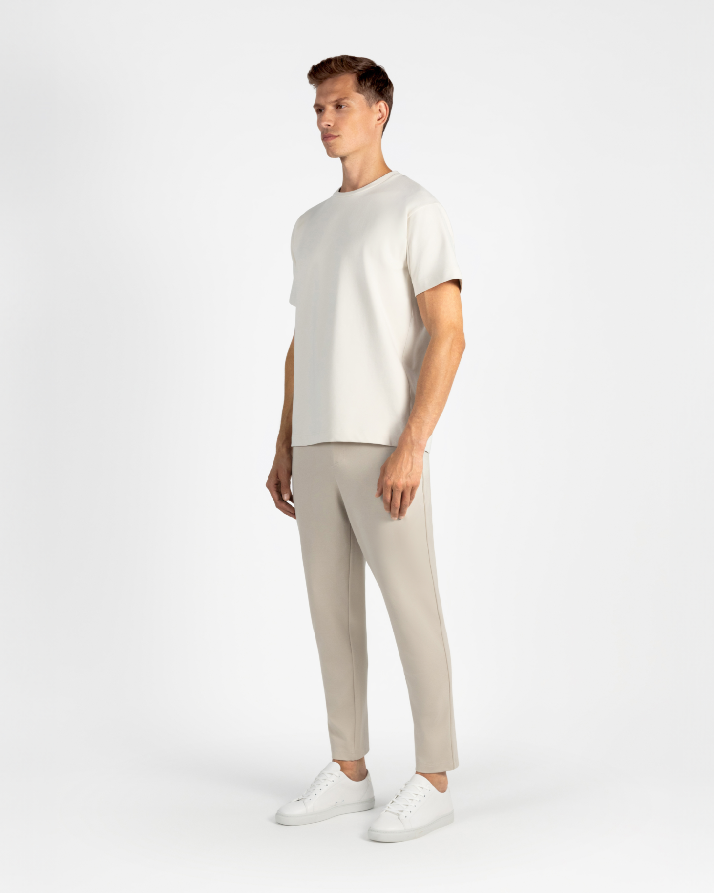 TP 01 Essence Slim Sand 2.0 – trousers in beige Punto di Roma stretch, photo 6