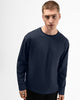 TS 03 Essence Long Sleeve Blueberry – long sleeve t-shirt in blue cotton fleece, photo 2