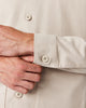 OS 03 Twill Sand – beige overshirt i vasket bomullstwill, bilde 5