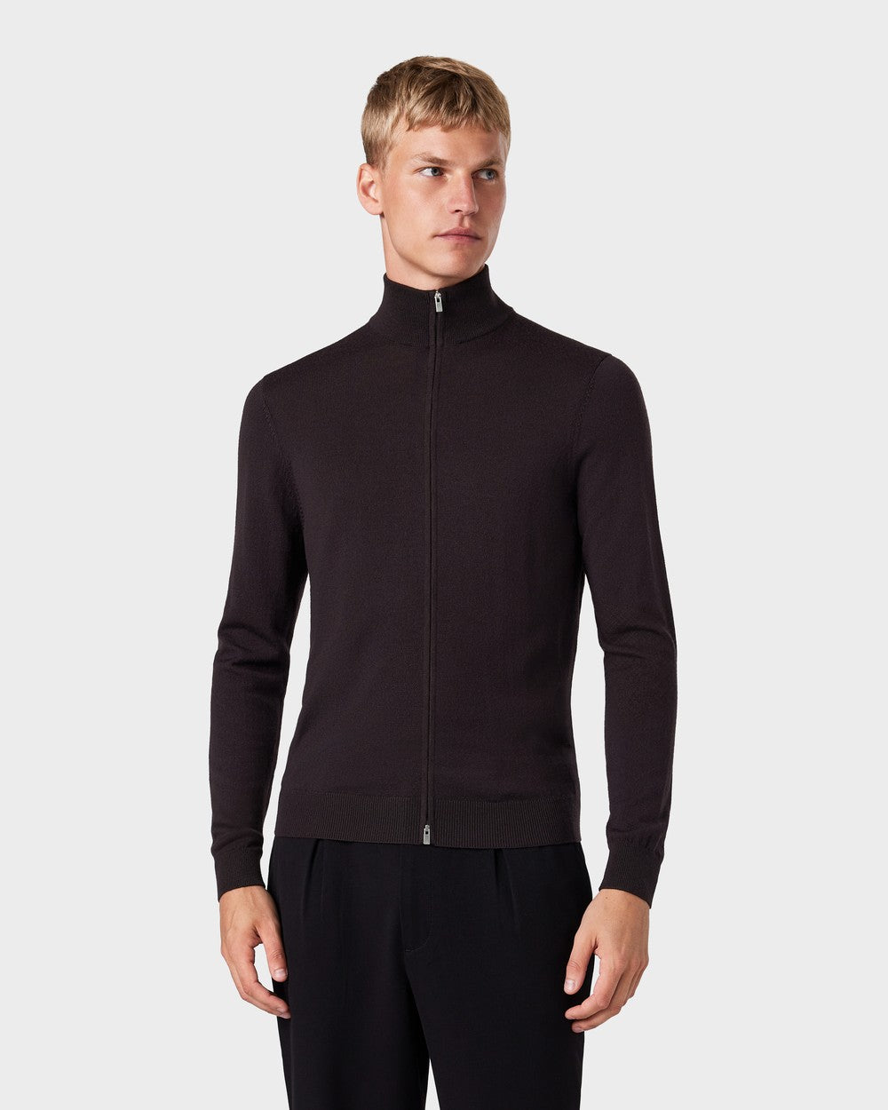 ZS 04 Tailored Cardigan Dark Fig