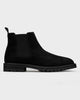CB 01 Rugged Suede All Black – Chelsea boots in black suede