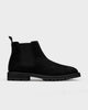 CB 01 Rugged Suede All Black – Chelsea boots in black suede