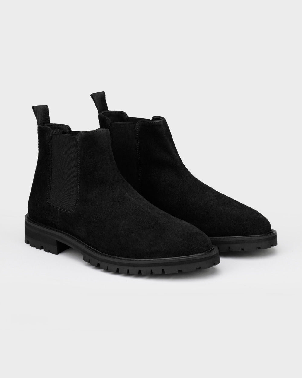 CB 01 Rugged Suede All Black – Chelsea boots in black suede, photo 6