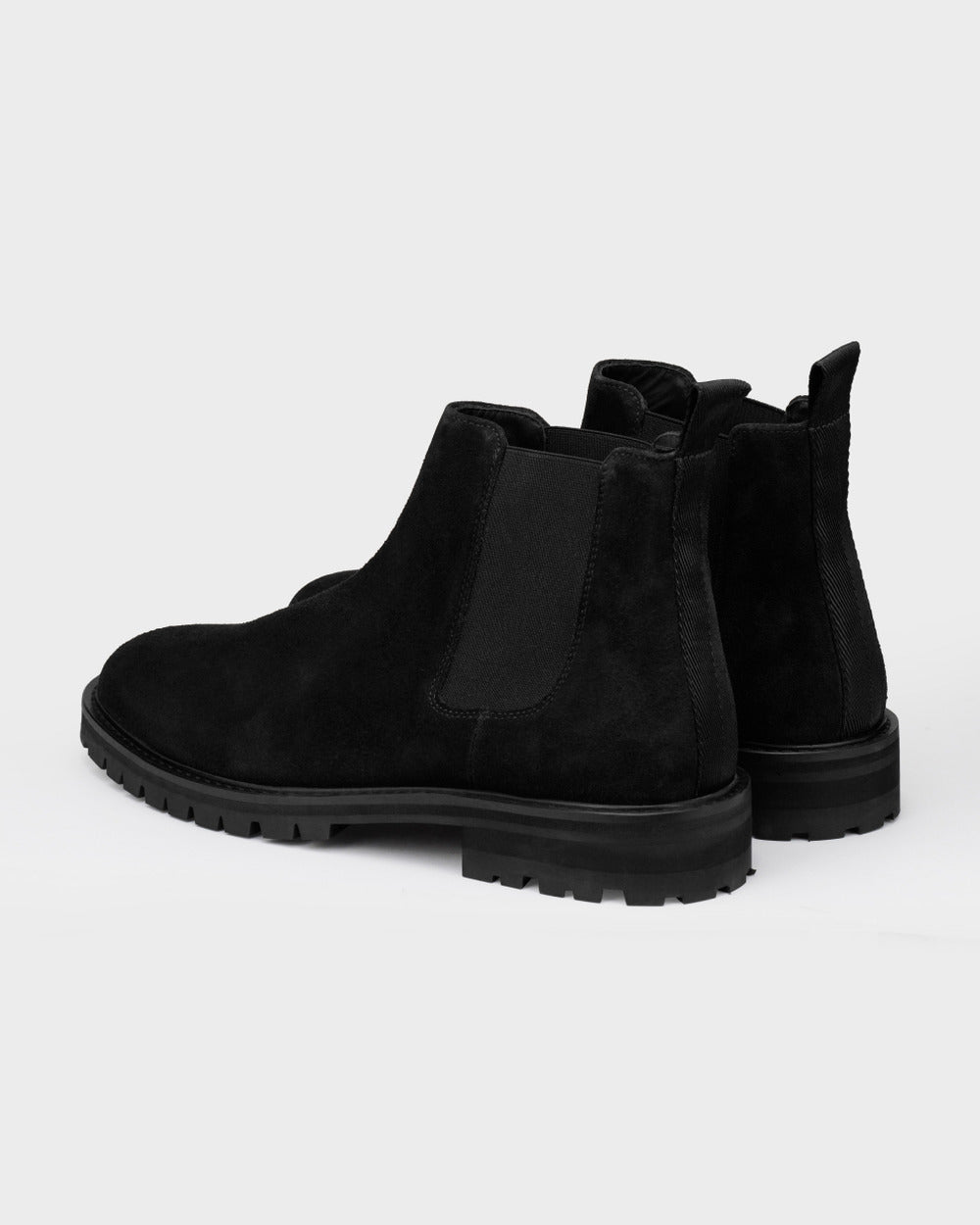 CB 01 Rugged Suede All Black – Chelsea boots in black suede, photo 7