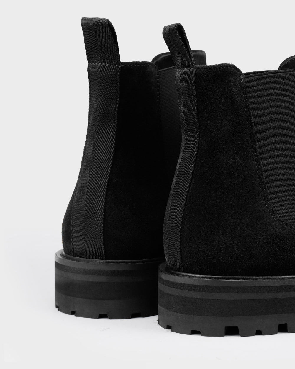 CB 01 Rugged Suede All Black – Chelsea boots in black suede, photo 8