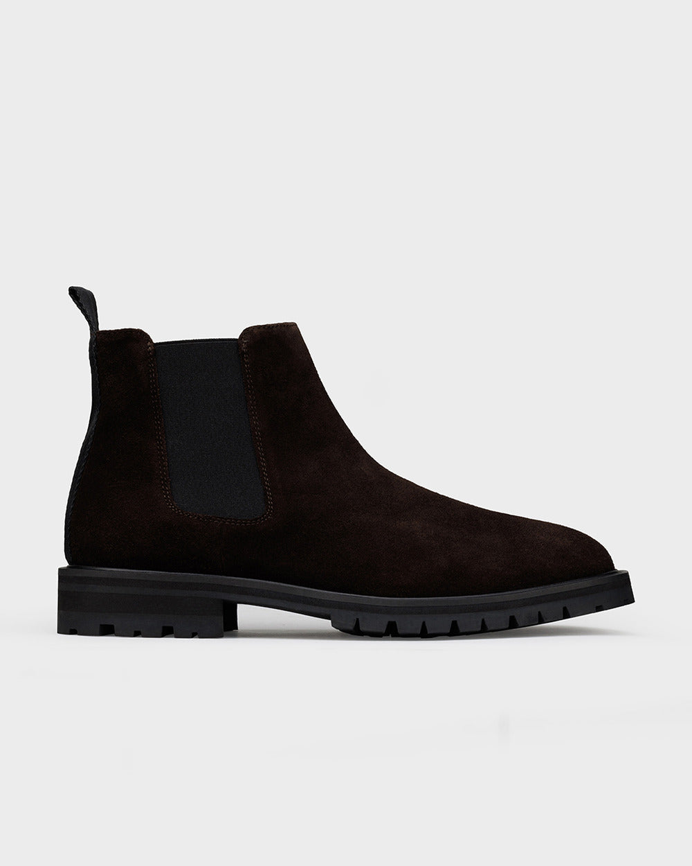 CB 01 Rugged Suede Chocolate – Chelsea boots in brown suede