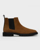 CB 01 Rugged Suede Cognac – Chelsea boots in brown suede