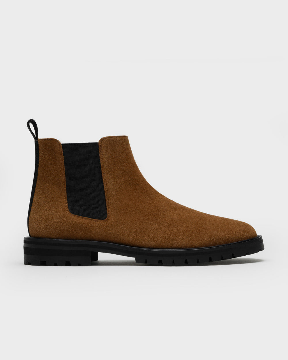 CB 01 Rugged Suede Cognac – Chelsea boots in brown suede