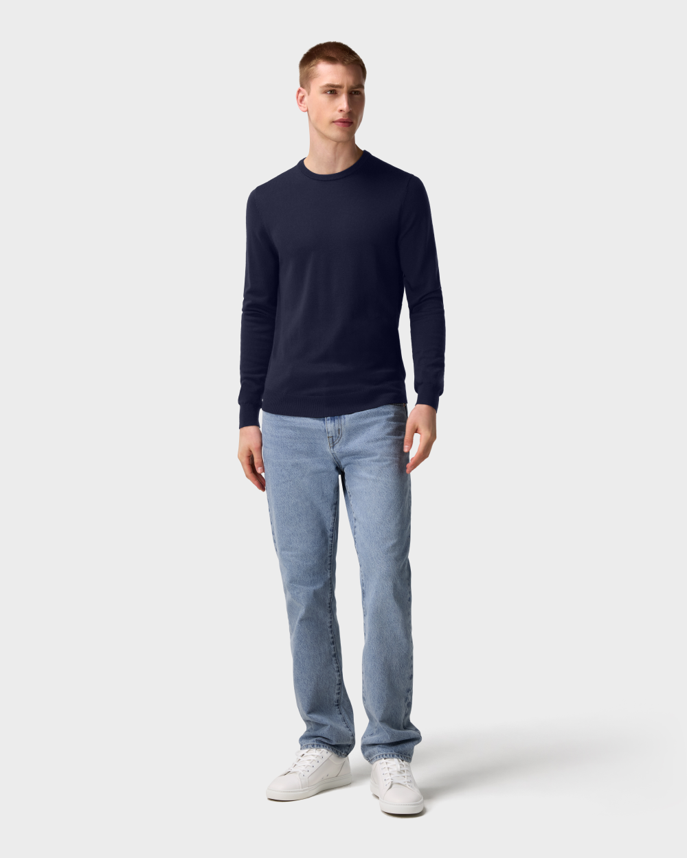 SW 04 Tailored Crewneck Blueberry