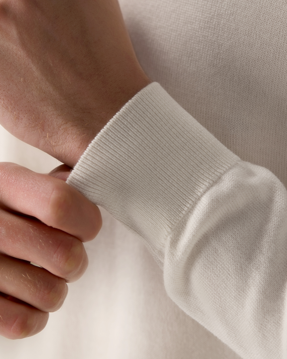 SW 05 Tailored Half Zip Off White