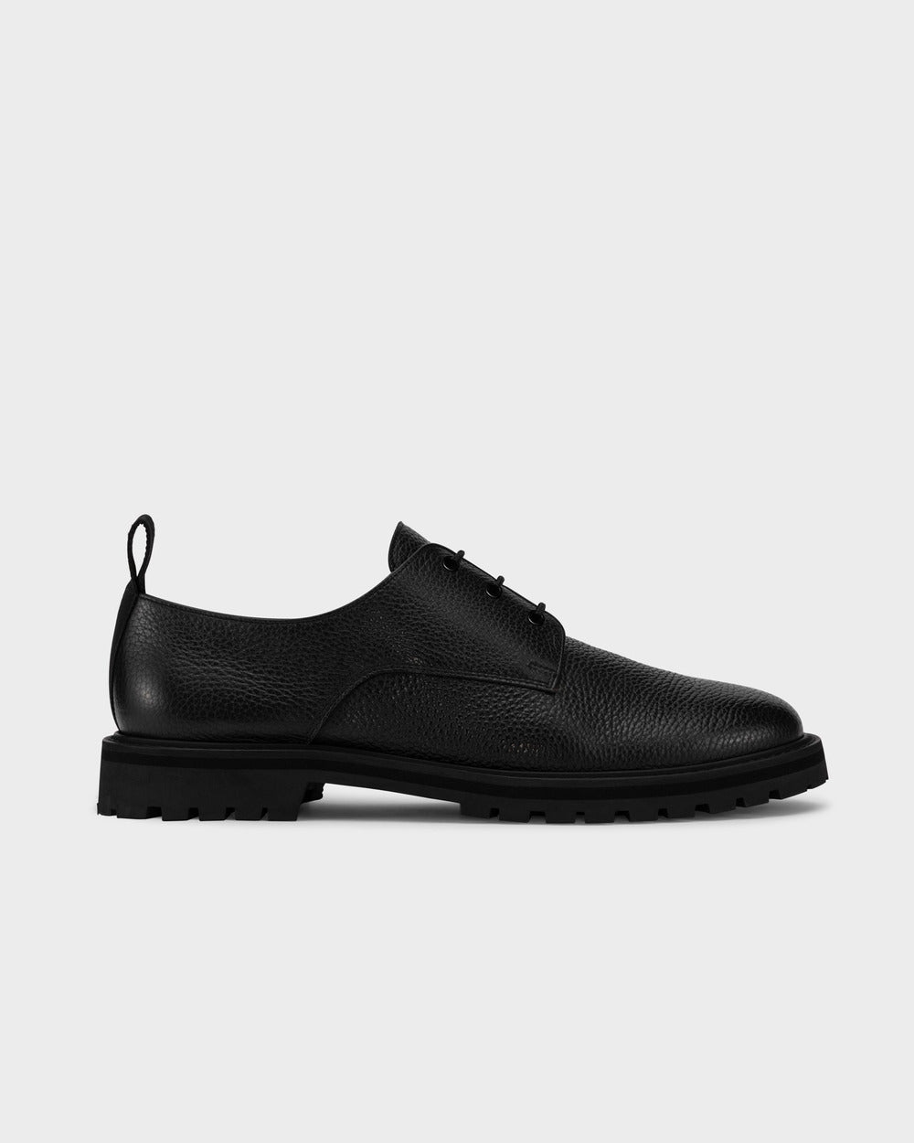 DS 01 Rugged Black – derby shoes in black full grain leather