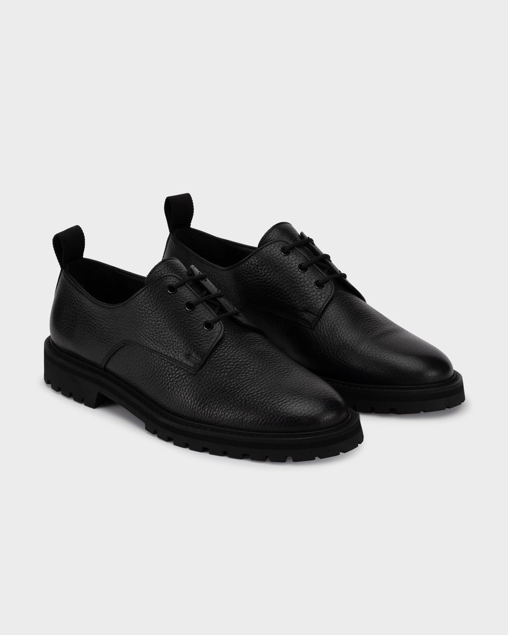 DS 01 Rugged Black – derby shoes in black full grain leather, photo 6