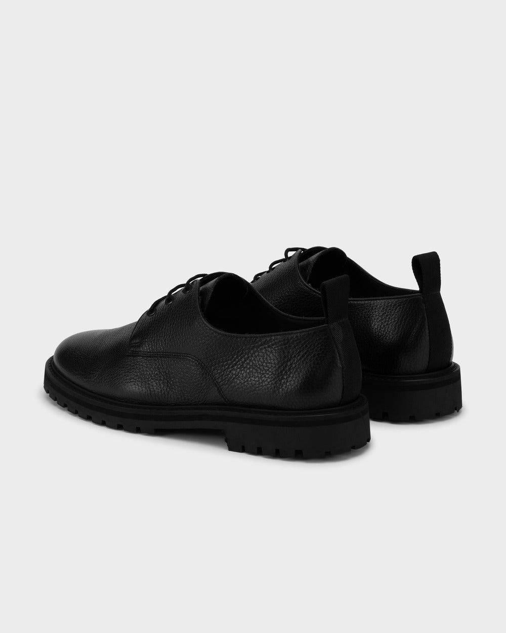 DS 01 Rugged Black – derby shoes in black full grain leather, photo 7