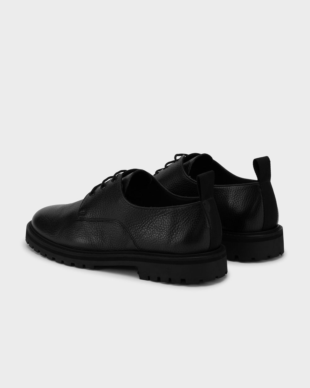 DS 01 Rugged Black – derby shoes in black full grain leather, photo 7