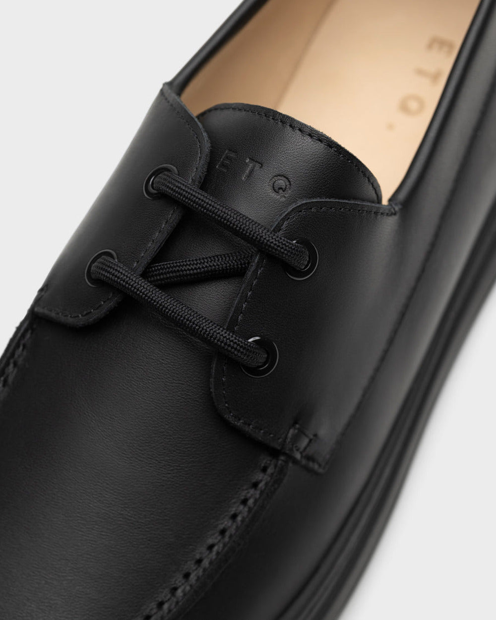 DS 03 All Black – boat shoes in black full grain leather, photo 6