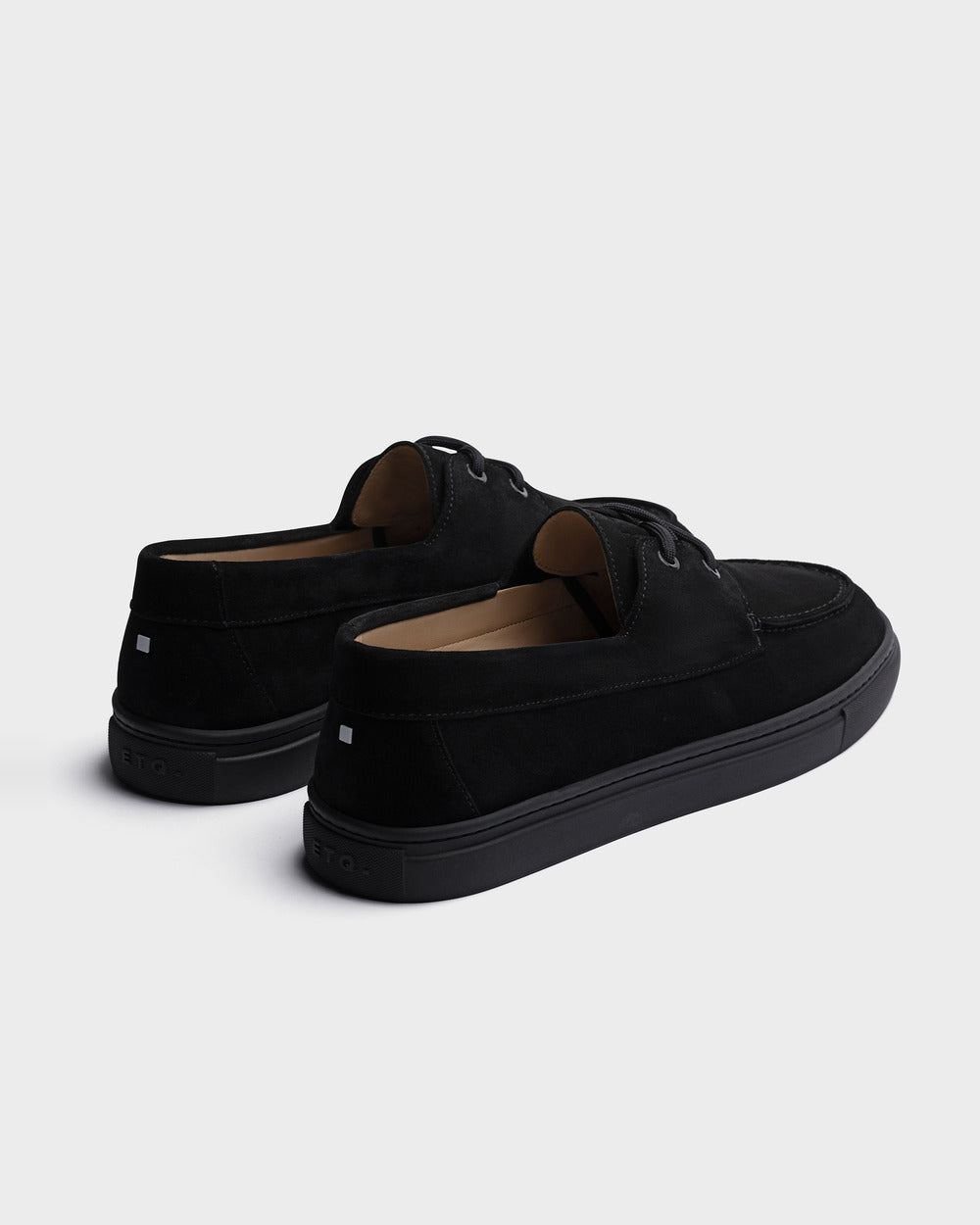 DS 03 Suede All Black – boat shoes in black suede, photo 7